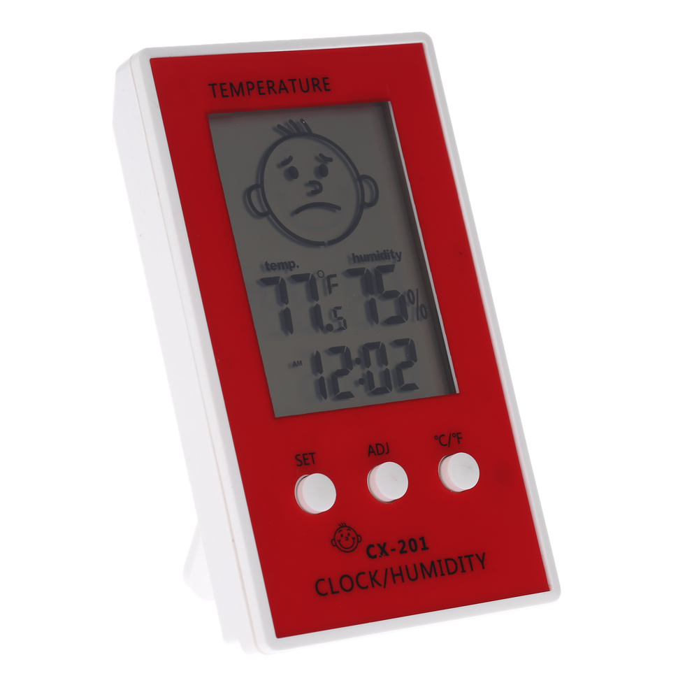 Digital Thermometer Hygrometer Clock Temperature Humidity tester Digital termometro weather station Diagnostic tool C F Display