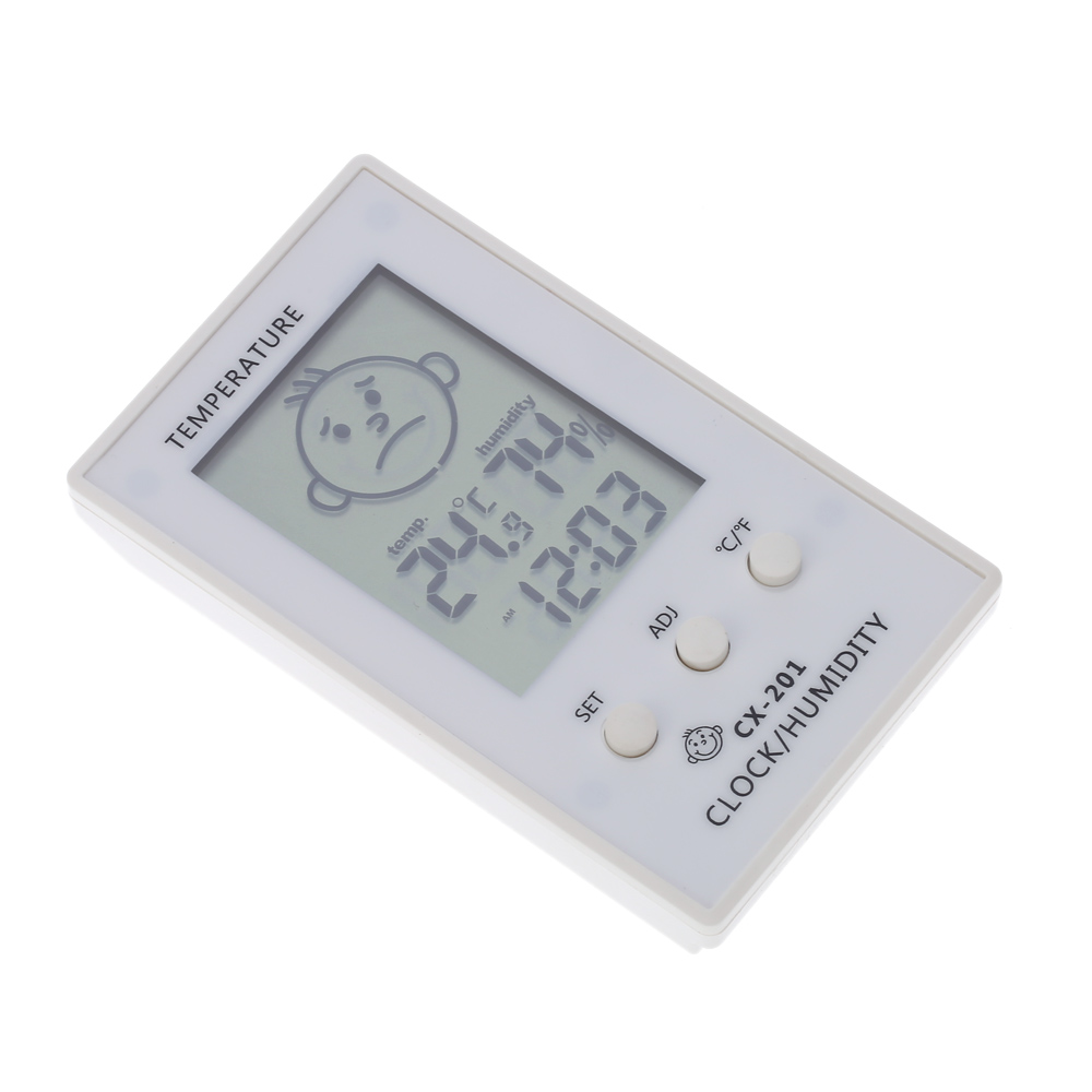 Clock Function Digital Thermometer Hygrometer lCD temperature gauge Temperature Humidity Measurement C F Comfort Level Display