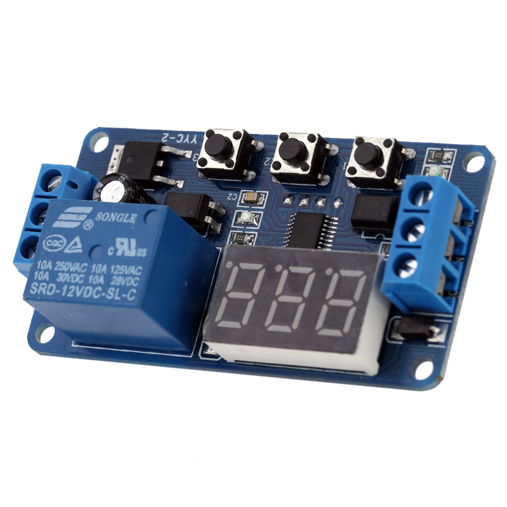 12V LED Display Timer Module Automation Digital Delay Timer Control Switch Relay Module