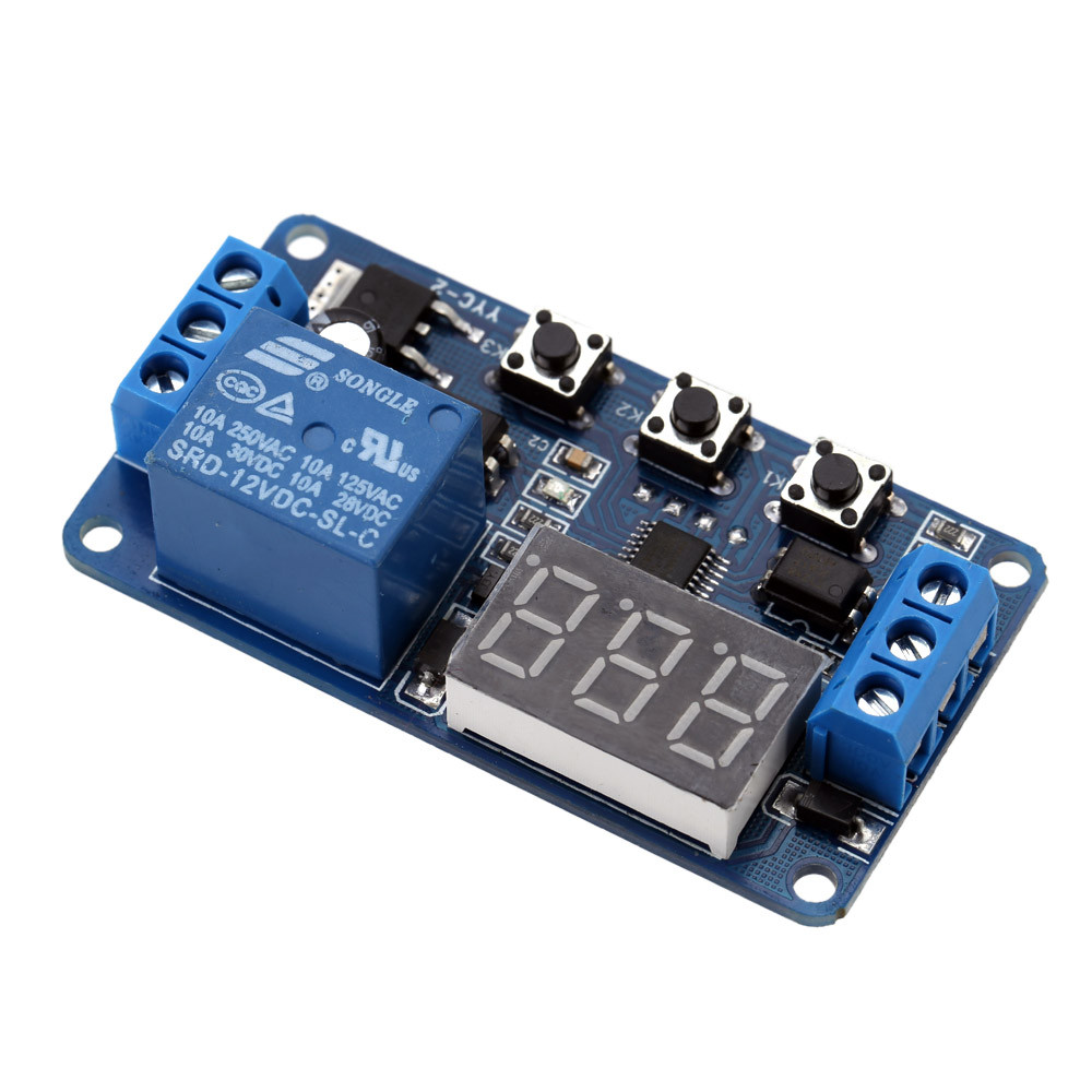 12V LED Display Timer Module Automation Digital Delay Timer Control Switch Relay Module