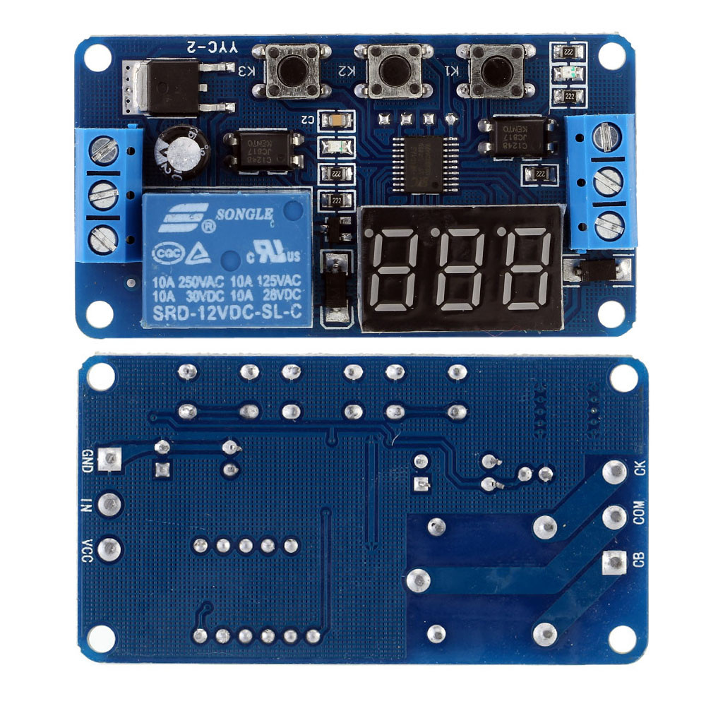 12V LED Display Timer Module Automation Digital Delay Timer Control Switch Relay Module