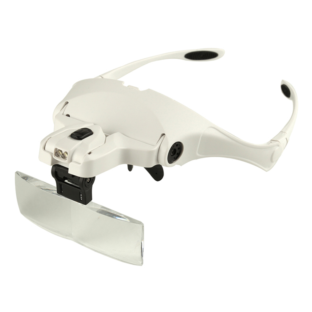 5 Lens1.0X 3.5X Adjustable Magnifier Headband Magnifying Glass with Light Multifunctional Loupe Optical Instruments