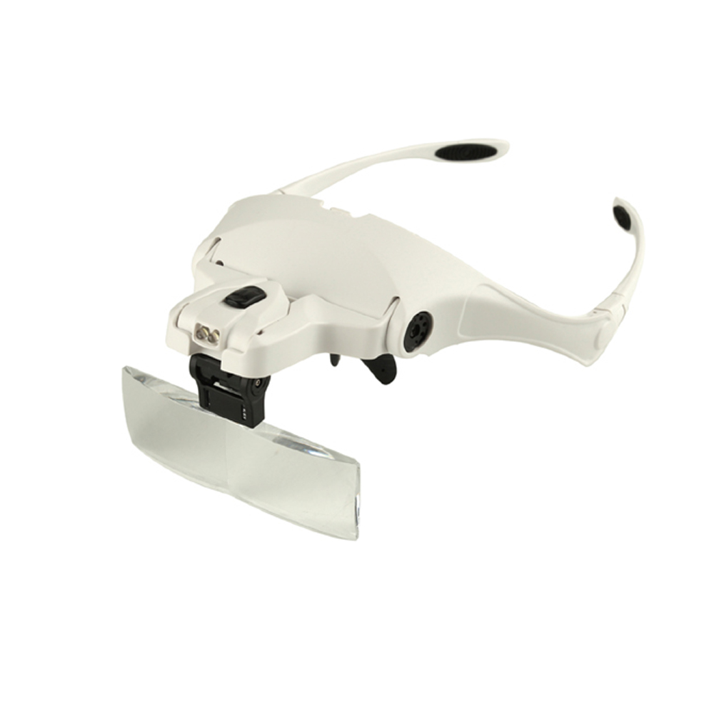 5 Lens1.0X 3.5X Adjustable Magnifier Headband Magnifying Glass with Light Multifunctional Loupe Optical Instruments