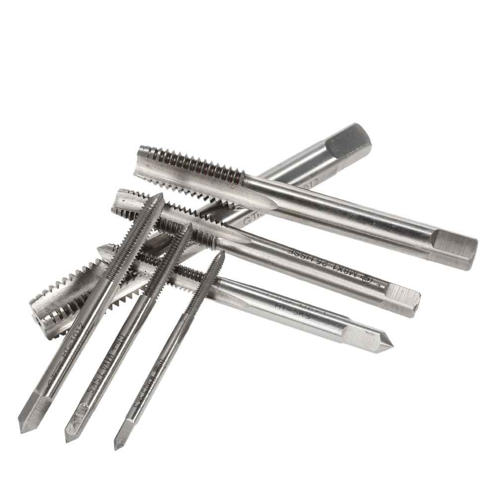 7pcs Drill Hardness Ground HSS High Speed Steel Drill Tap Drill Bits Set for Machine Hand Use M3 M4 M5 M6 M8 M10 M12