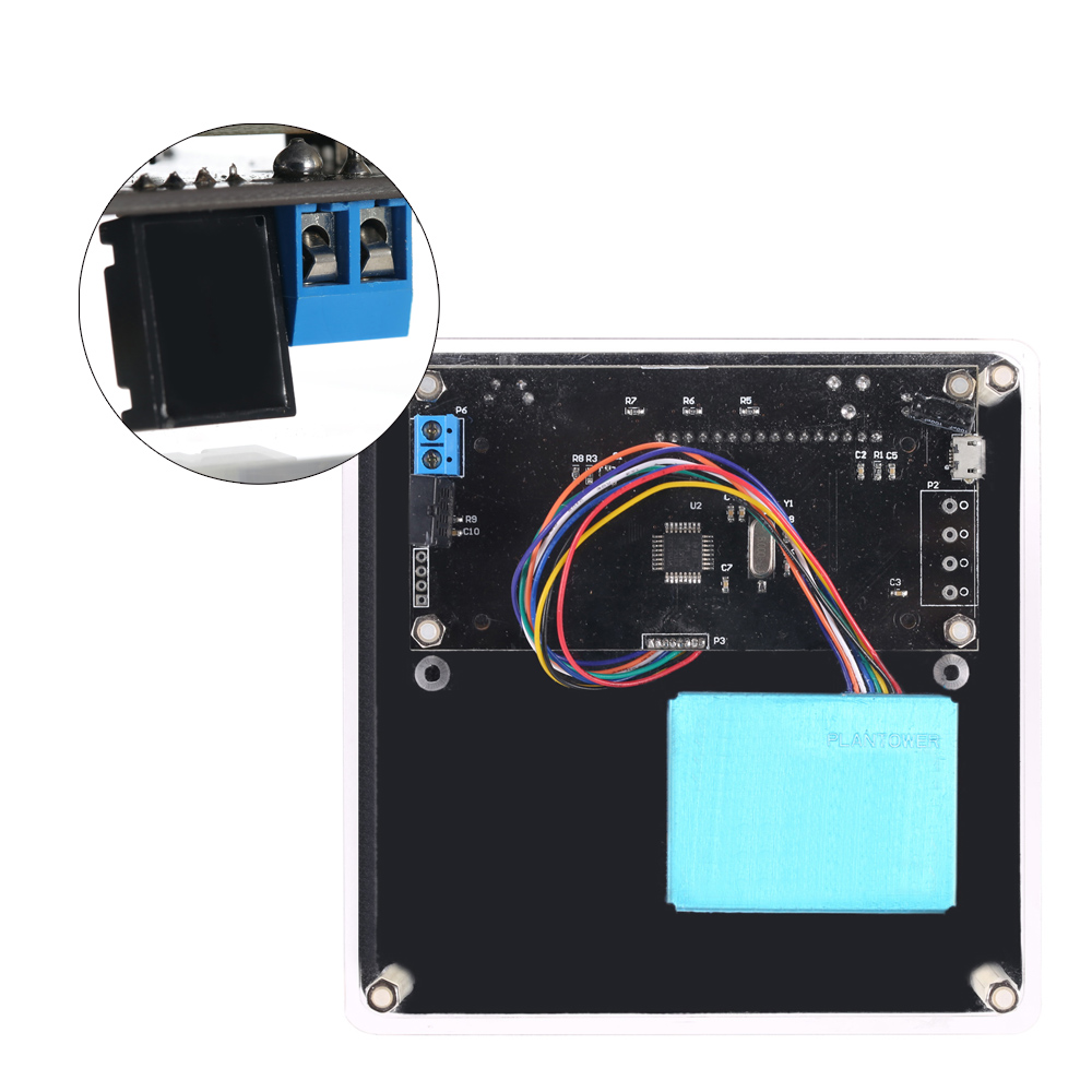 LCD Digital PM2.5 Air Quality Detector Sensor Module PM1.0 PM10 Sensor Temperature Humidity Measuring Environment Monitoring