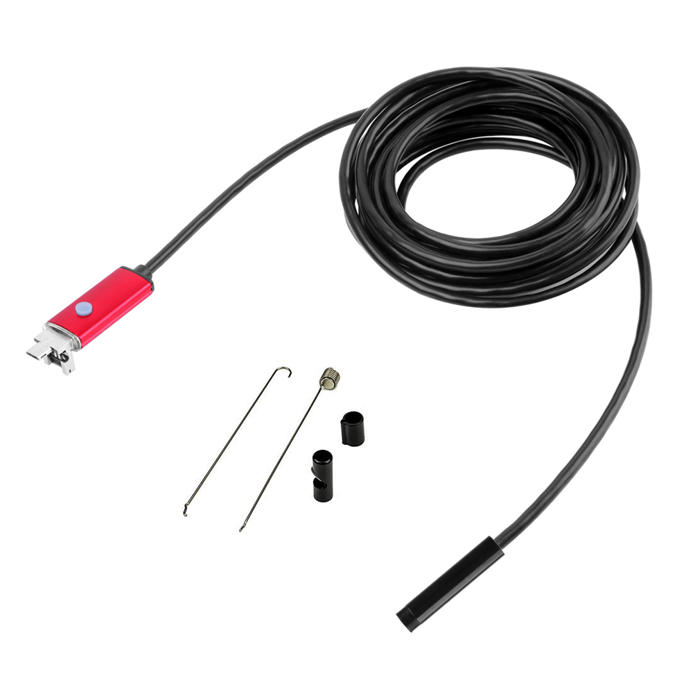 8mm 5m 2 in 1 Mini microscope digital LED magnifier USB Endoscope Borescope Inspection Camera for Android Phones PC microscopio