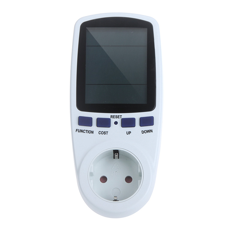 Great Power Meter Wattmeter Wattage Voltage Current Frequency Monitor Analyzer with Power Factor LCD Cost Overload Display 230V