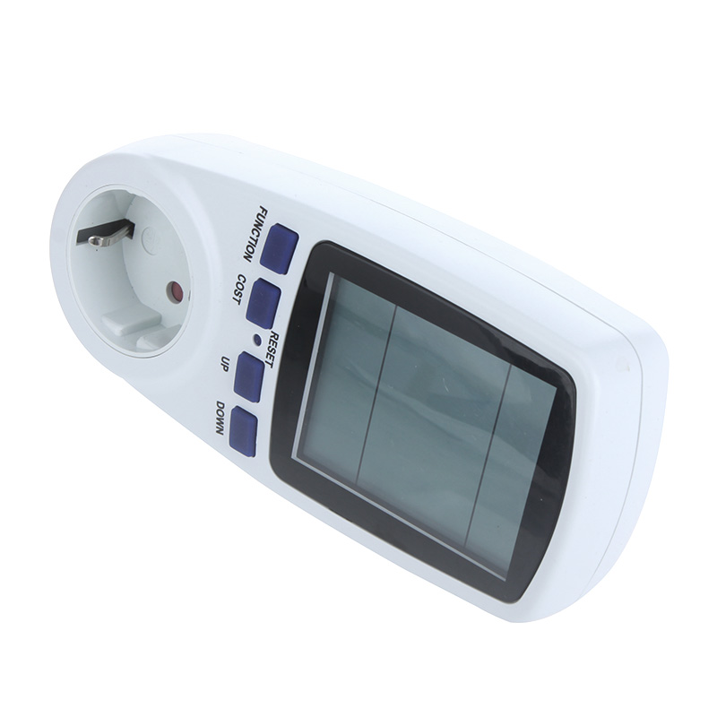 Great Power Meter Wattmeter Wattage Voltage Current Frequency Monitor Analyzer with Power Factor LCD Cost Overload Display 230V