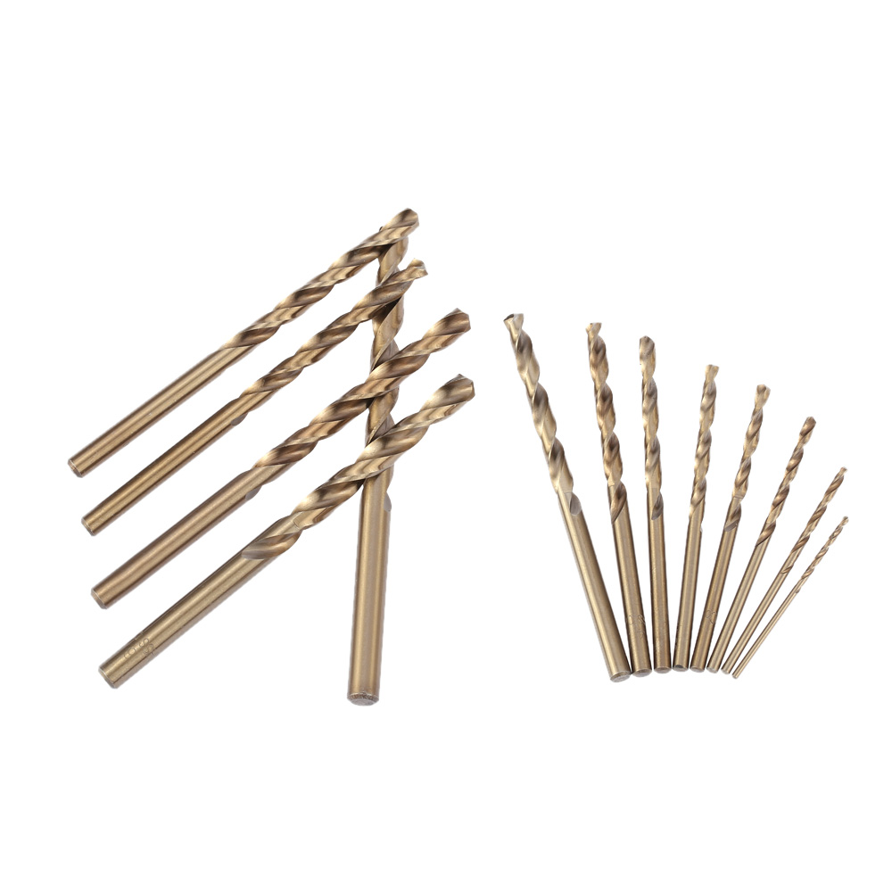 13pcs set Professional Twist Drill Bit Set Round Shank Cobalt Drill Bit Woodworking Wood Metal Drilling power Tools ferramentas