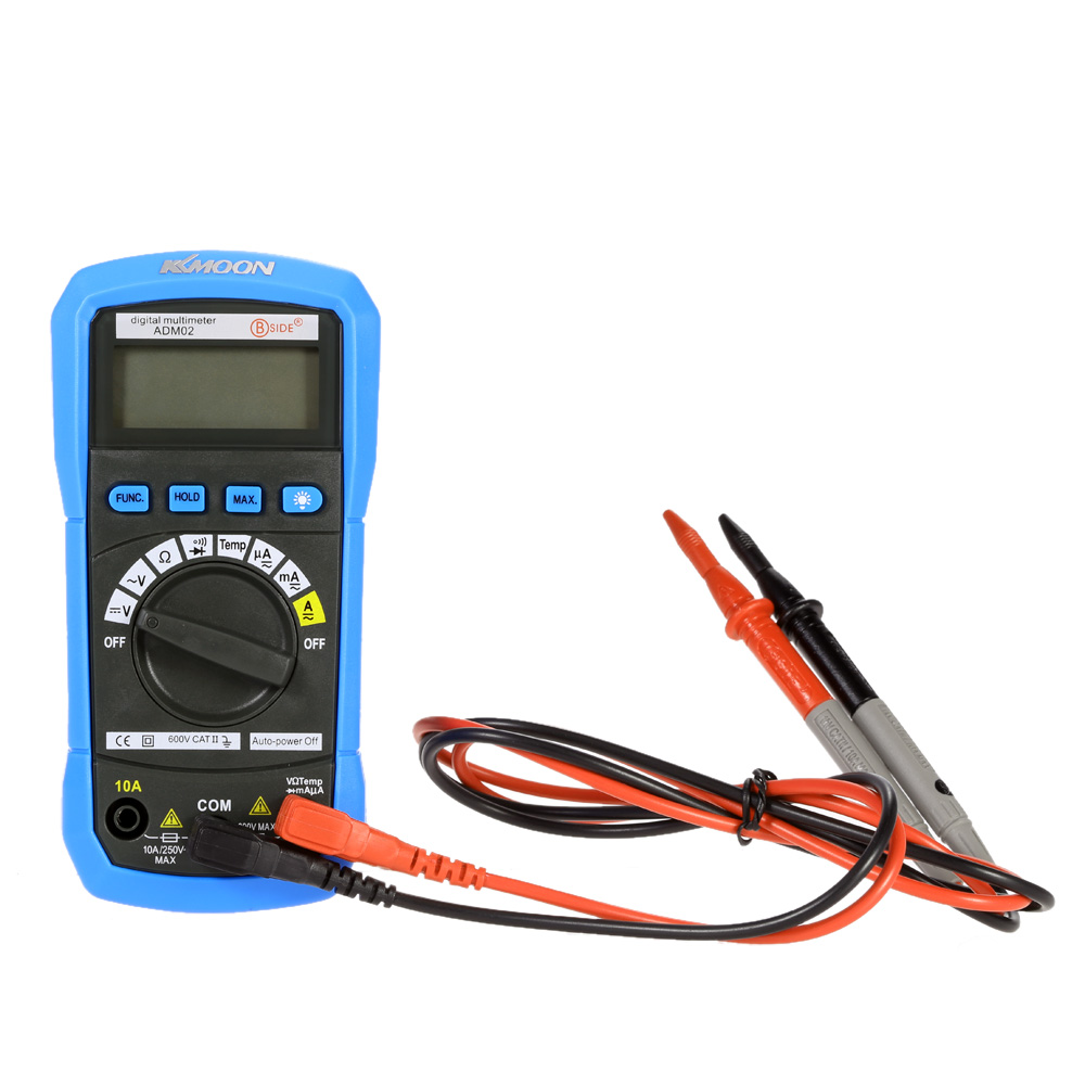 Digital Multimeter DMM DC AC Voltage Current Meter Resistance Diode Tester Temperature Humidity Measurement Continuity Check