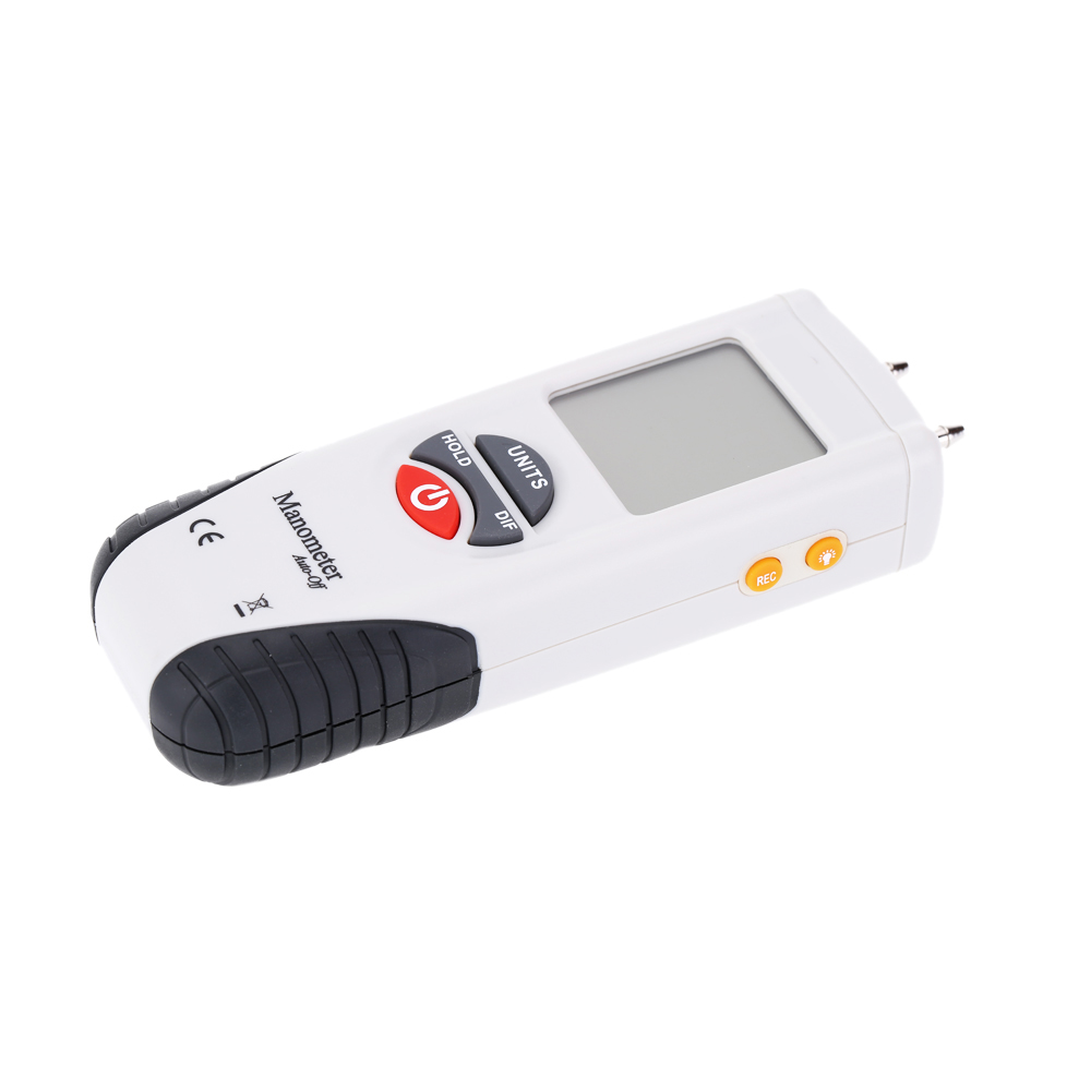 LCD HT 1890 Digital Manometer Air Pressure Meter Pressure Gauges Differential Gauge Kit + Case+Retail Box Data Hold 11 Units