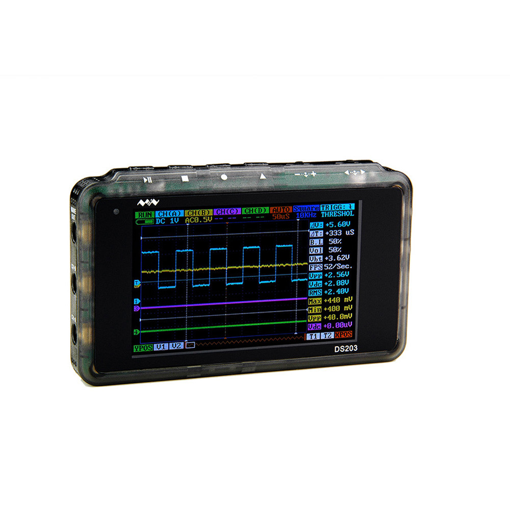 Mini Digital Oscilloscope 4 channel Handhold Oscilloscope USB Interface Full Color TFT Display 8MHz 72MSa s Logic Analyzer
