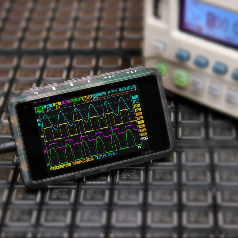 Mini Digital Oscilloscope 4 channel Handhold Oscilloscope USB Interface Full Color TFT Display 8MHz 72MSa s Logic Analyzer