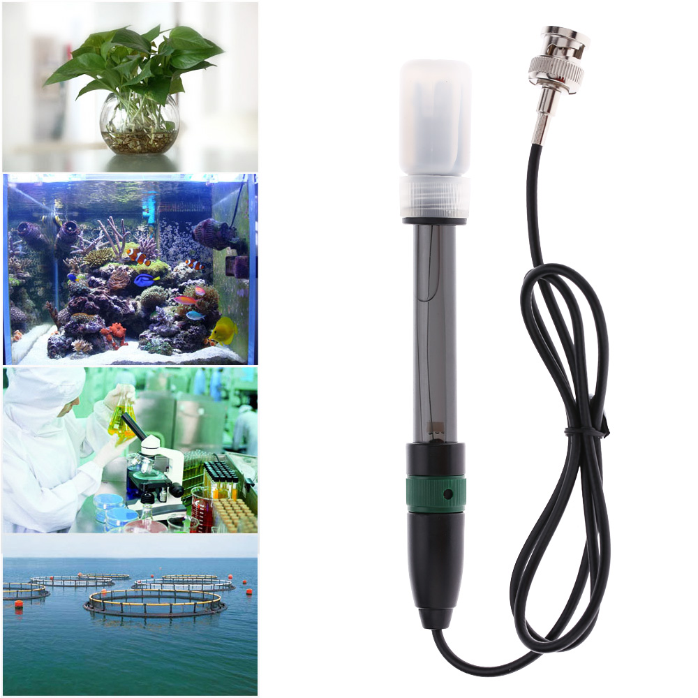 Mini Professional ph meter Laboratory Electrode Aquarium Hydroponic Laboratory pH Electrode Probe BNC Controller Meter Connector