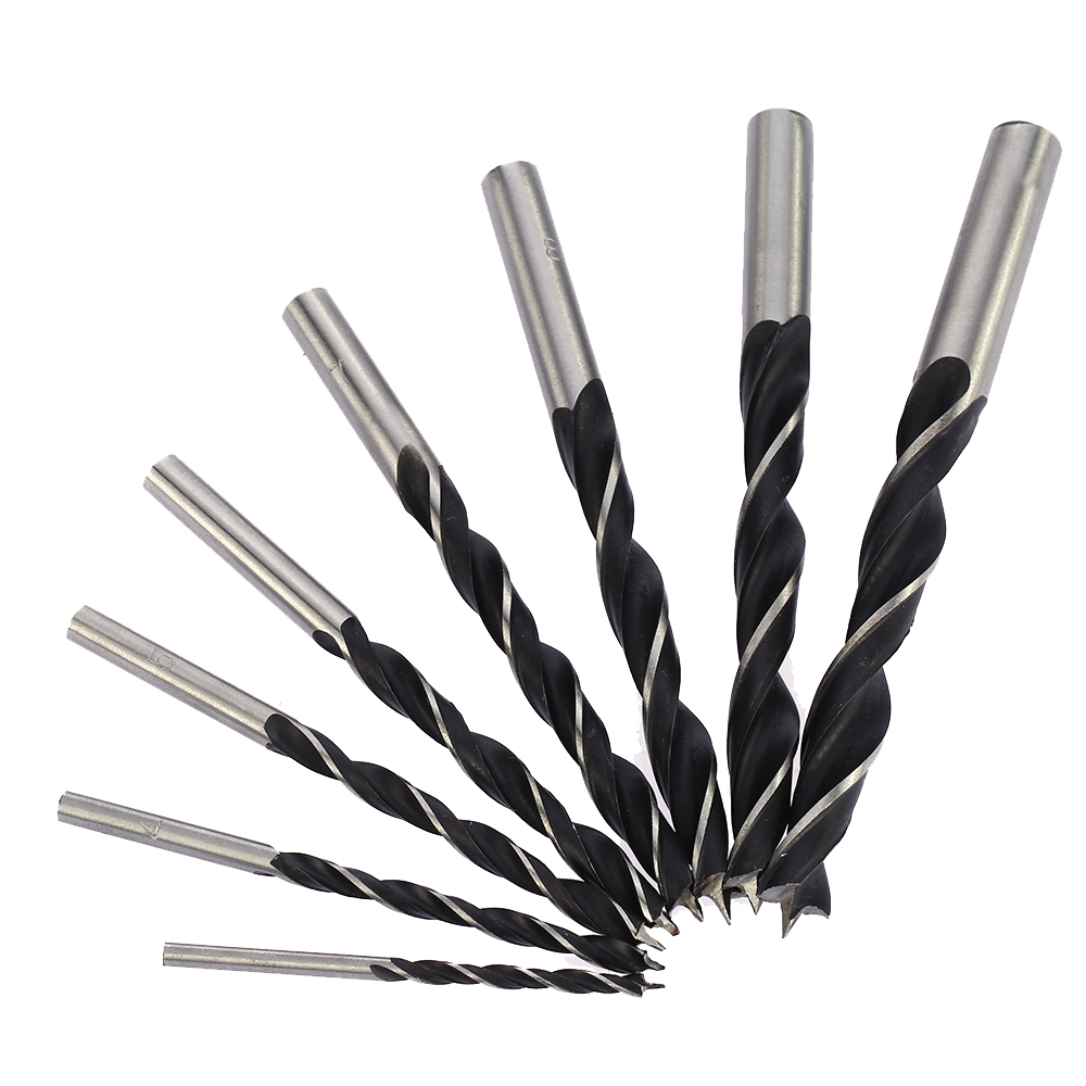 8pcs set 3 10mm Brad Point Wood Drill Bit High carbon Steel Wood Drill Bit Set Three Point Woodworking Drill 3 4 5 6 7 8 9 10mm