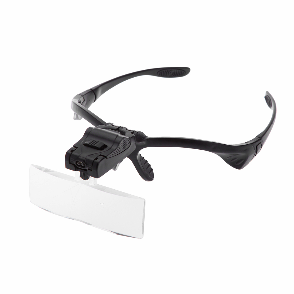 5 Lens 1.0X 3.5X Bracket Headband Magnifier Loupe Magnifying Glasses with 2 LED Lights Lamp Eye Magnification Goggles Tool lupa