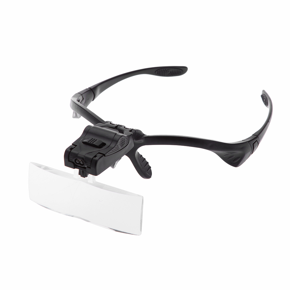 1.0X 3.5X Bracket Headband Magnifier Loupe Magnifying Glasses with 2 LED Lights Lamp Eye Magnification Goggles Tool lupa 5 Lens