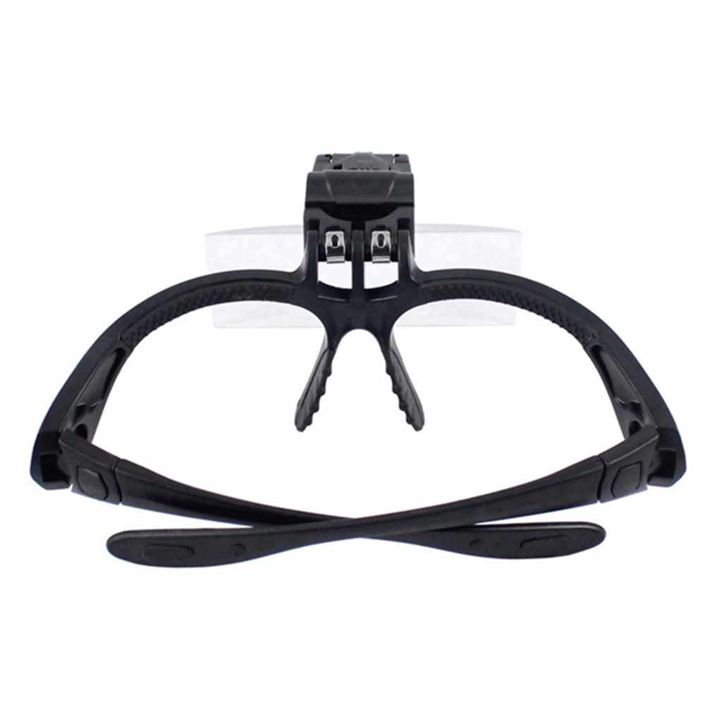 1.0X 3.5X Bracket Headband Magnifier Loupe Magnifying Glasses with 2 LED Lights Lamp Eye Magnification Goggles Tool lupa 5 Lens