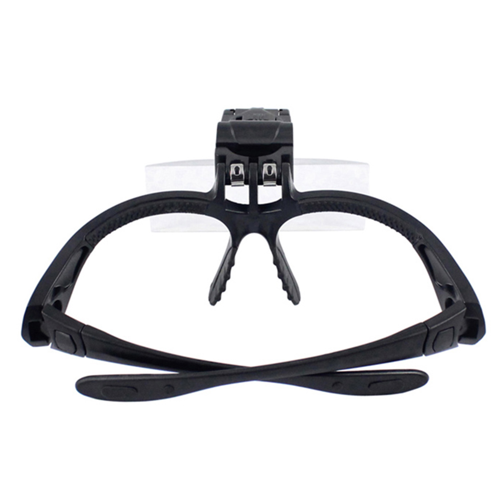 5 Lens 1.0X 3.5X Bracket Headband Magnifier Loupe Magnifying Glasses with 2 LED Lights Lamp Eye Magnification Goggles Tool lupa