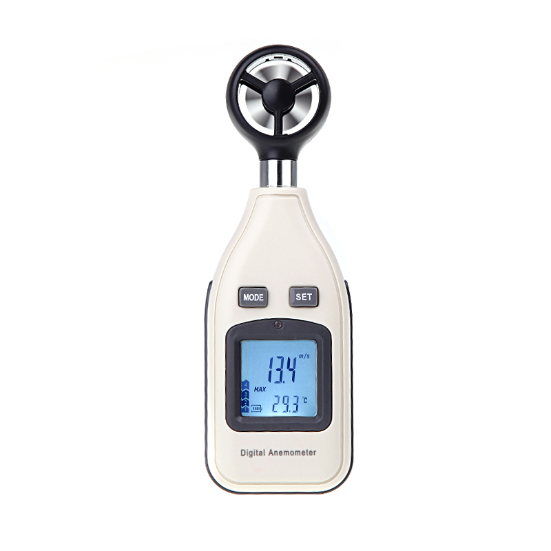 Digital Air Velocity Temperature Anemometer Wind Speed Meter Thermometer LCD Tachometer Motor