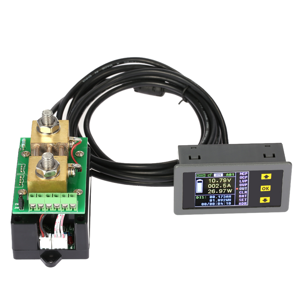 Digital Ammeter Voltmeter Coulomb Multi use Voltage Current Power Meter DC 0.01 400V 0.1 300A Digital Bi directional Counter