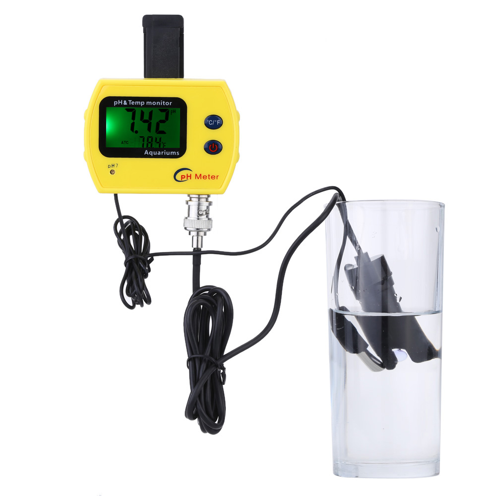 High Precision pH TEMP Meter Professional Online pH Meter for Aquarium Portable Acidimeter Fine Drinking Water Quality Analyzer