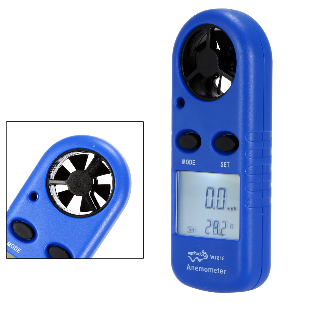 LCD Mini Anemometer Multifunctional rpm tachometer Wind Speed Air Velocity Temperature meter Measurement Beaufort Scale Display