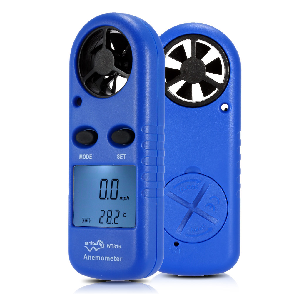 LCD Mini Anemometer Multifunctional rpm tachometer Wind Speed Air Velocity Temperature meter Measurement Beaufort Scale Display