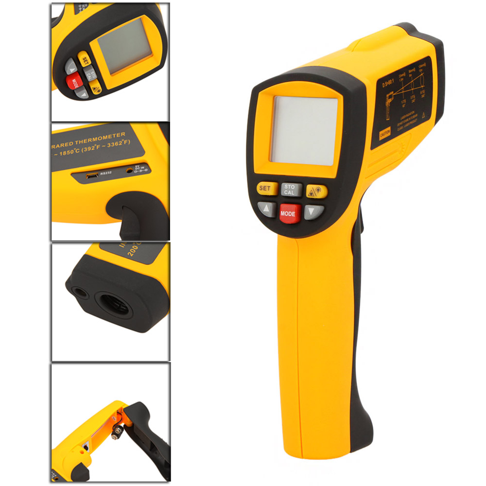 Digital Infrared IR Thermometer Laser Temperature Gun Tester termometro infravermelho digitale thermometre stazione meteo