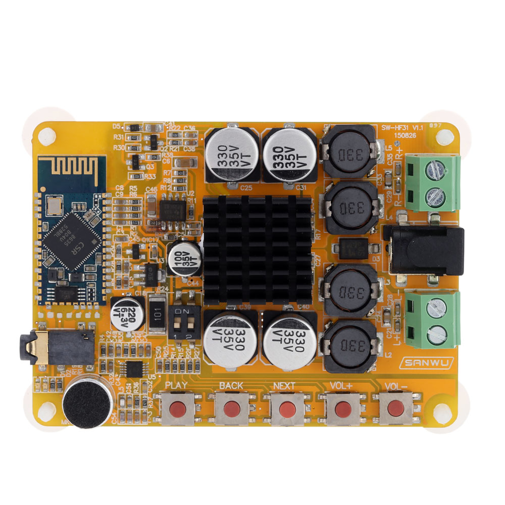 TDA7492 4.0 2x50W 2 channel Power Amplifier Board Wireless Bluetooth Audio Receiver Stereo Digital Amplifier Module