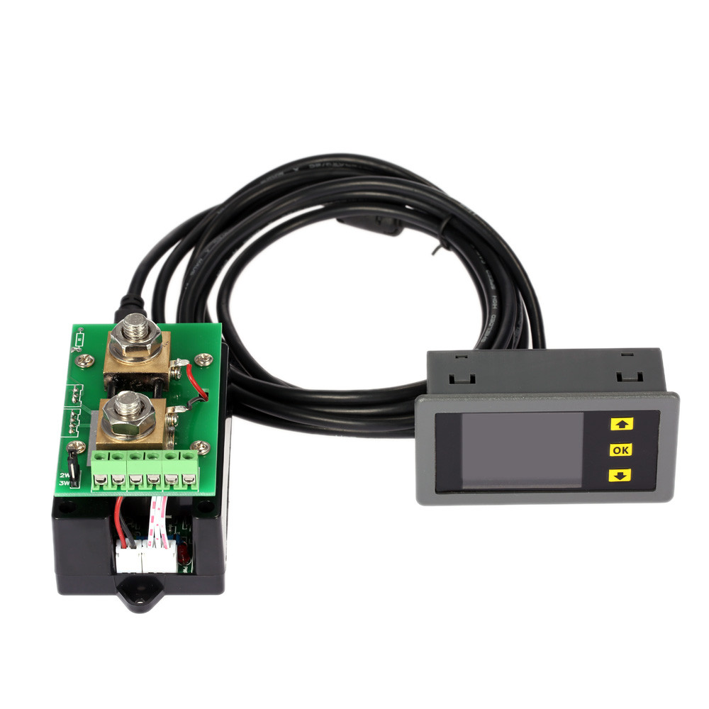 Digital Wireless Ammeter Voltmeter Wireless Bi directional Voltage Current Tester Power Meter Coulomb Counter DC 0.01 120V