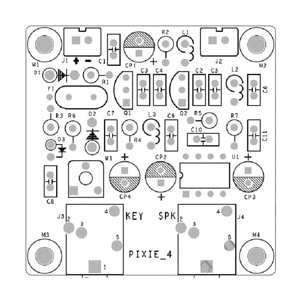 Fine DIY Transceiver Kit 7.023MHz DIY PIXIE Kit CW Short Wave Ham Radio Telegraph Transceiver Transmitter Receiver electronics