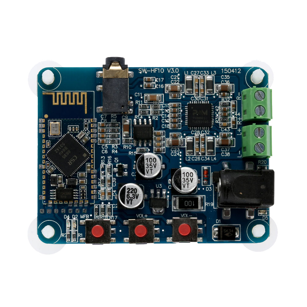 2016 Quality Sound Power Amplifier Board Wireless Bluetooth 4.0 Audio Receiver Board Stereo Digital Amplifier Module 2x10W