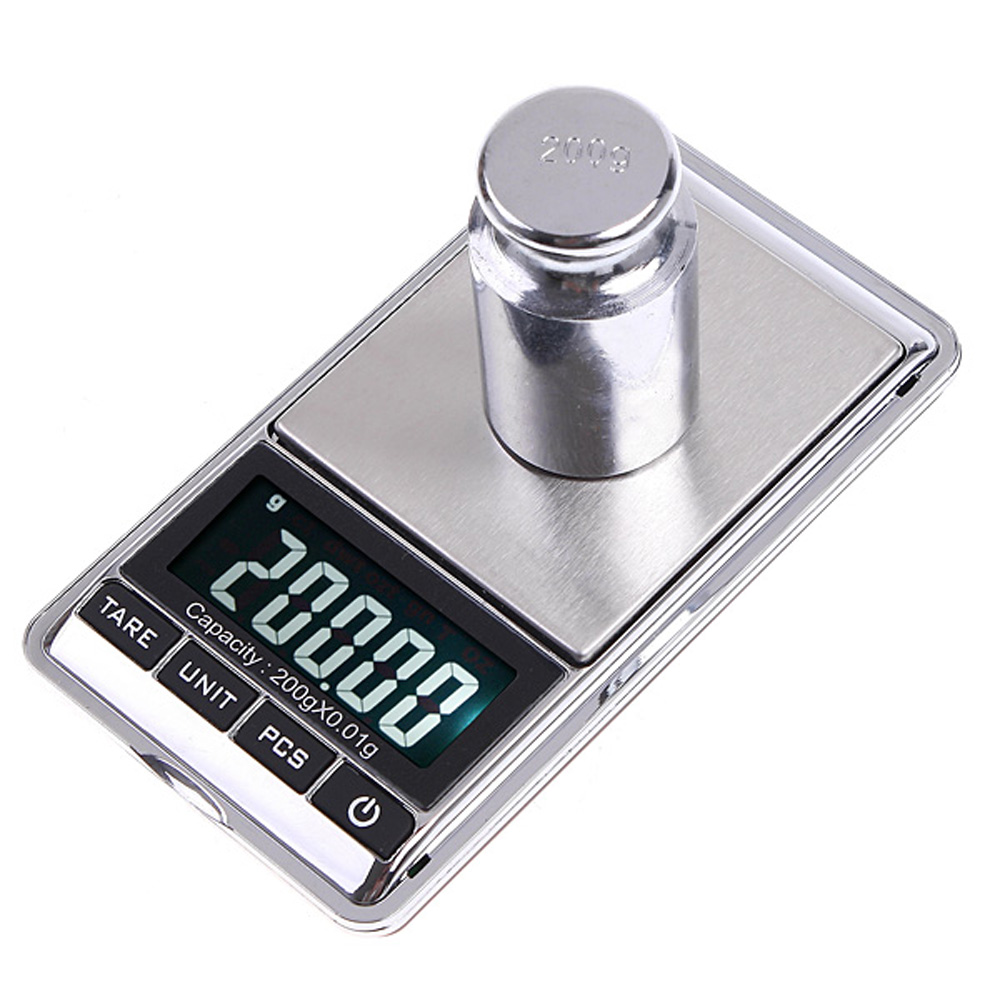 200gx0.01g Mini balance Digital Scale 0.01g Portable LCD Electronic Scales Jewelry Weight Weighting Diamond Pocket Scales