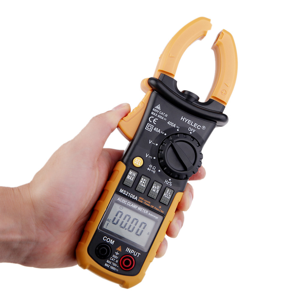 PEAKMETER MS2108A Digital Clamp Meter multimeter electronic diagnostic tool AC DC Current tongs 4000 Counts amperimetro