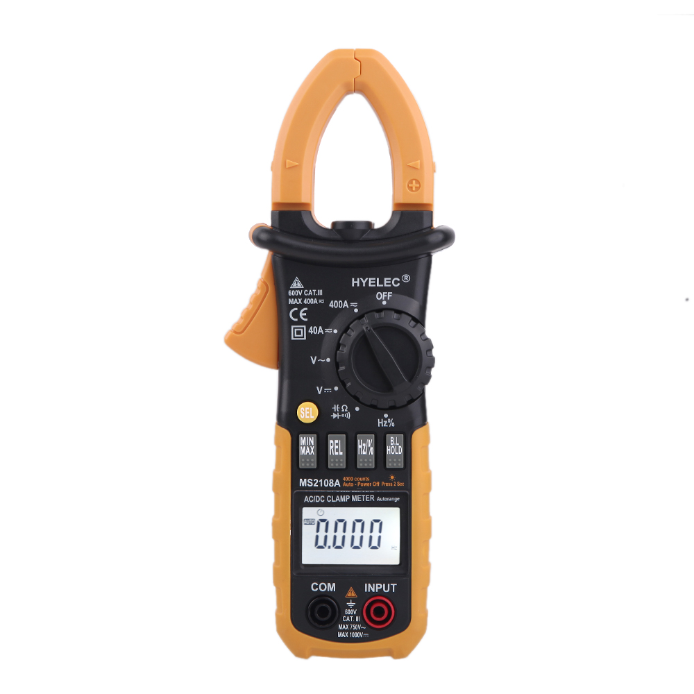 PEAKMETER MS2108A Digital Clamp Meter multimeter electronic diagnostic tool AC DC Current tongs 4000 Counts amperimetro