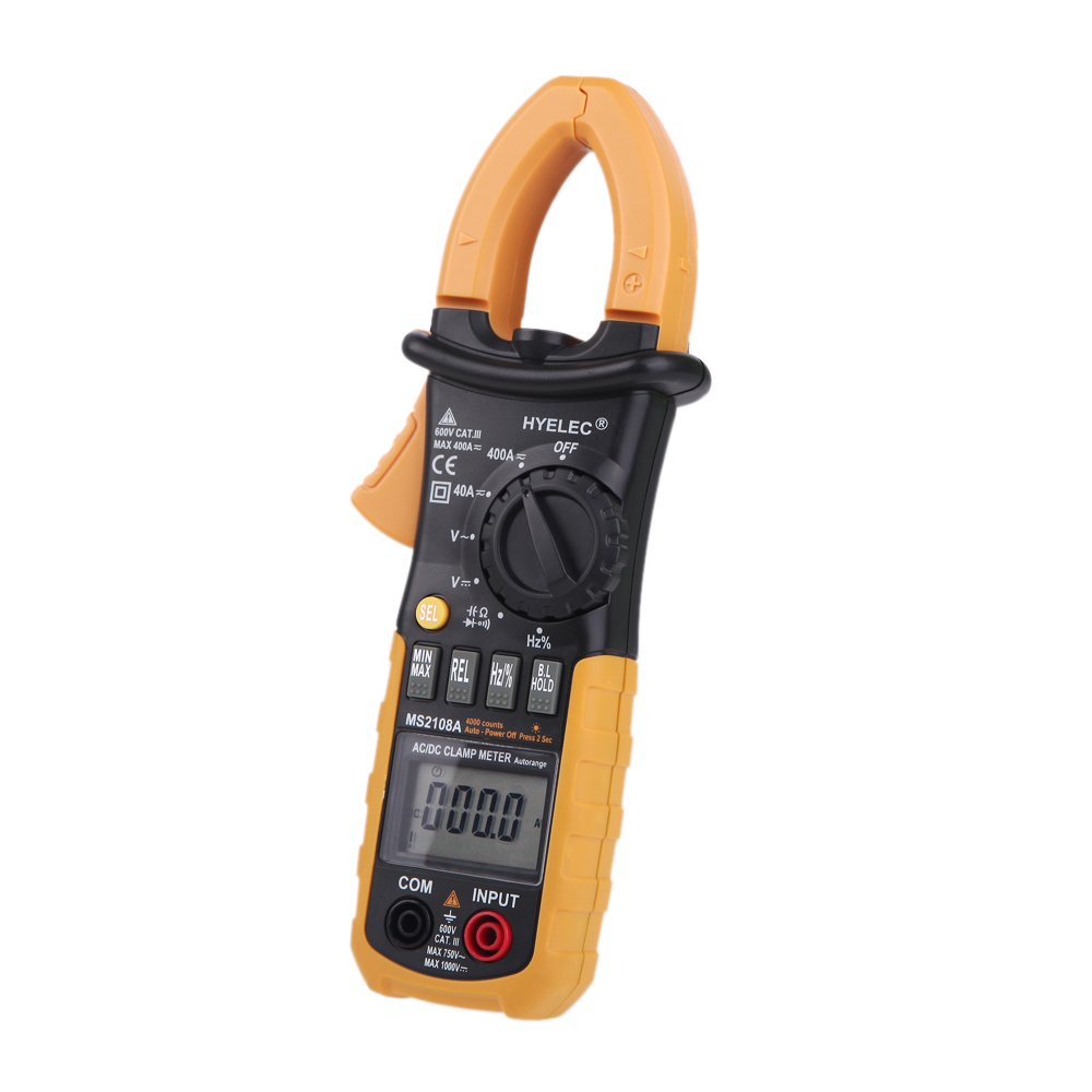 PEAKMETER MS2108A Digital Clamp Meter multimeter electronic diagnostic tool AC DC Current tongs 4000 Counts amperimetro
