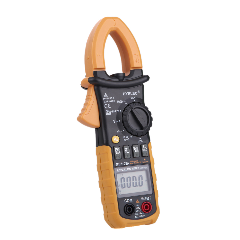 PEAKMETER MS2108A Digital Clamp Meter multimeter electronic diagnostic tool AC DC Current tongs 4000 Counts amperimetro