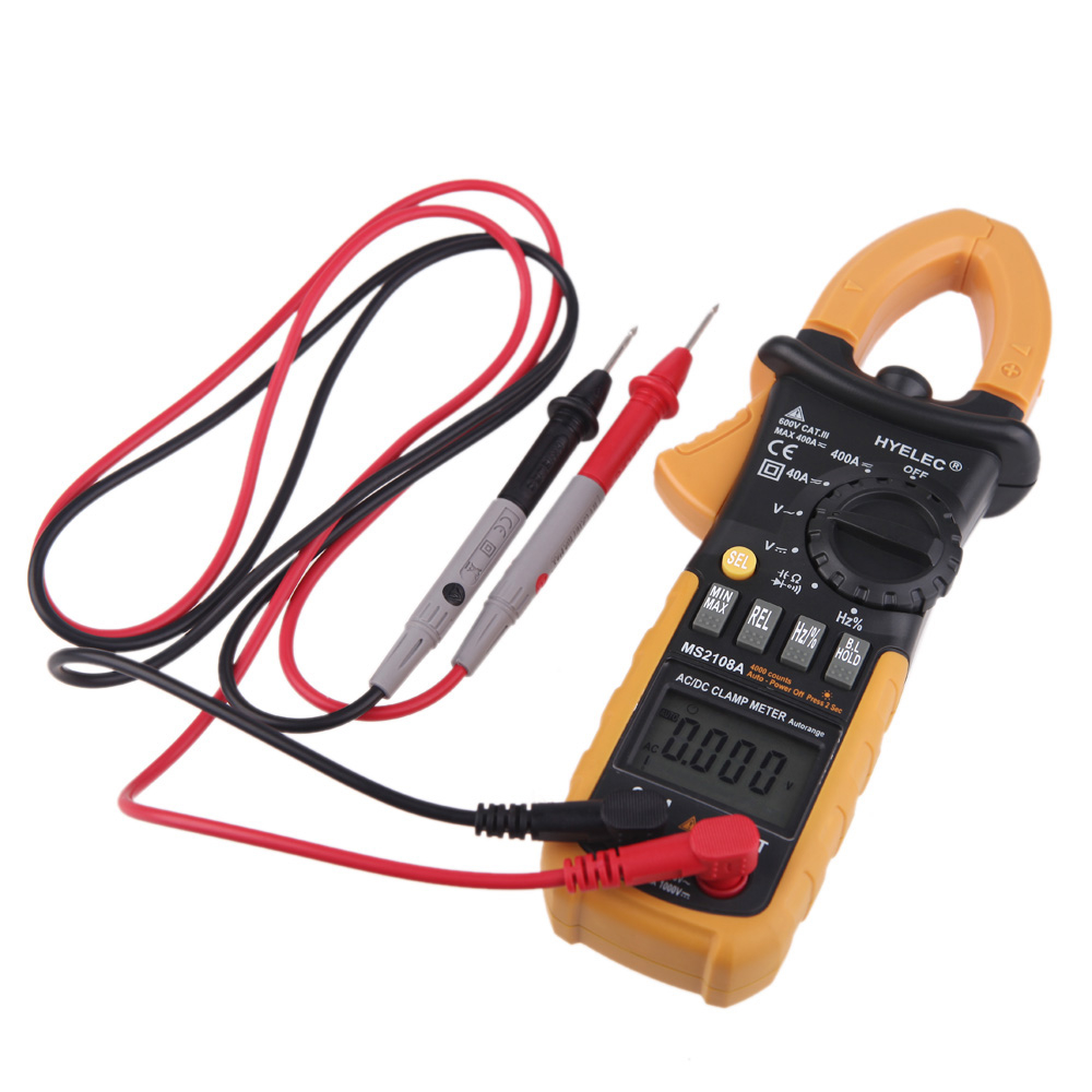 PEAKMETER MS2108A Digital Clamp Meter multimeter electronic diagnostic tool AC DC Current tongs 4000 Counts amperimetro
