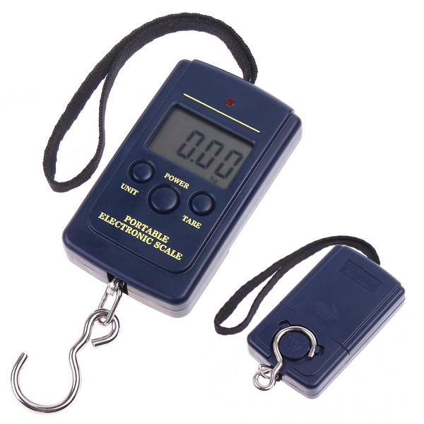 20g 40Kg Fishing Weights Scales Mini Pocket Digital Electronic Scale LCD Display Hanging Hook Luggage Weighting Balance Scales