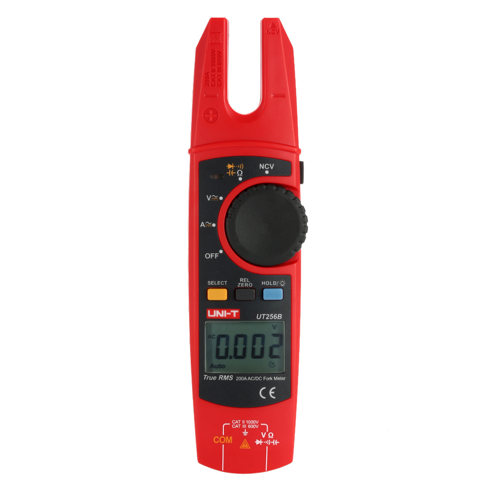 UNI T UT256B True RMS Clamp Meter Digital Fork Meter Multimeter AC DC Volotage Current Resistance Capacitance NCV Test Backlight