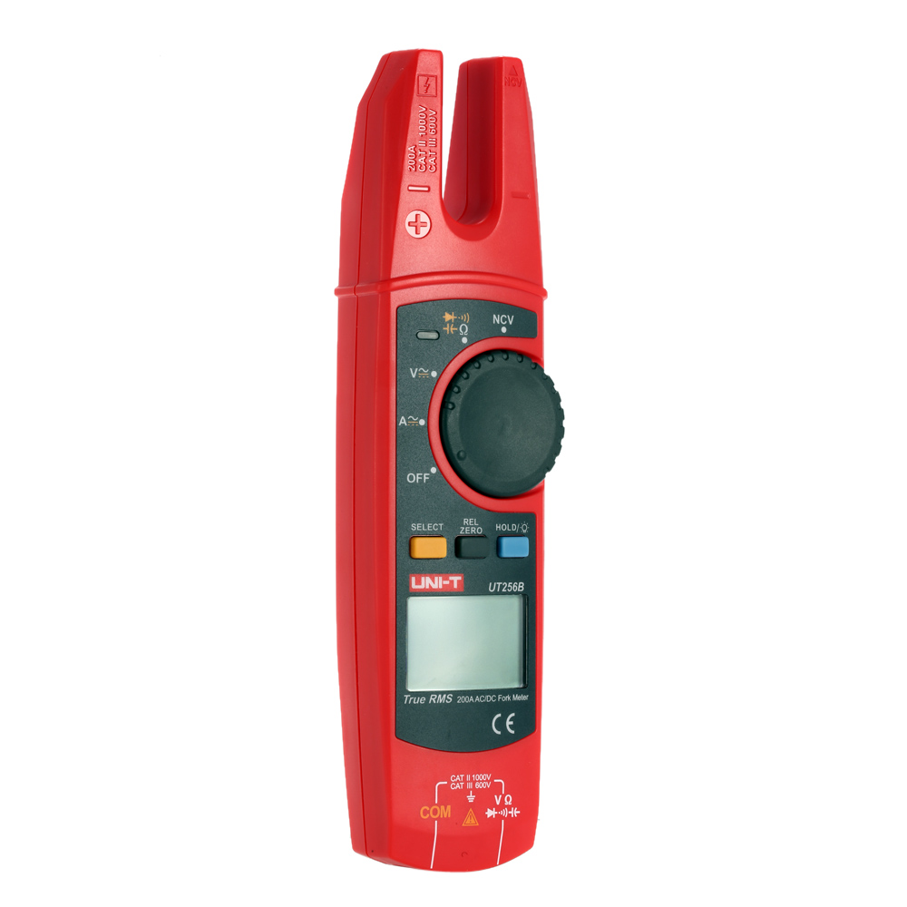 UNI T UT256B True RMS Clamp Meter Digital Fork Meter Multimeter AC DC Volotage Current Resistance Capacitance NCV Test Backlight