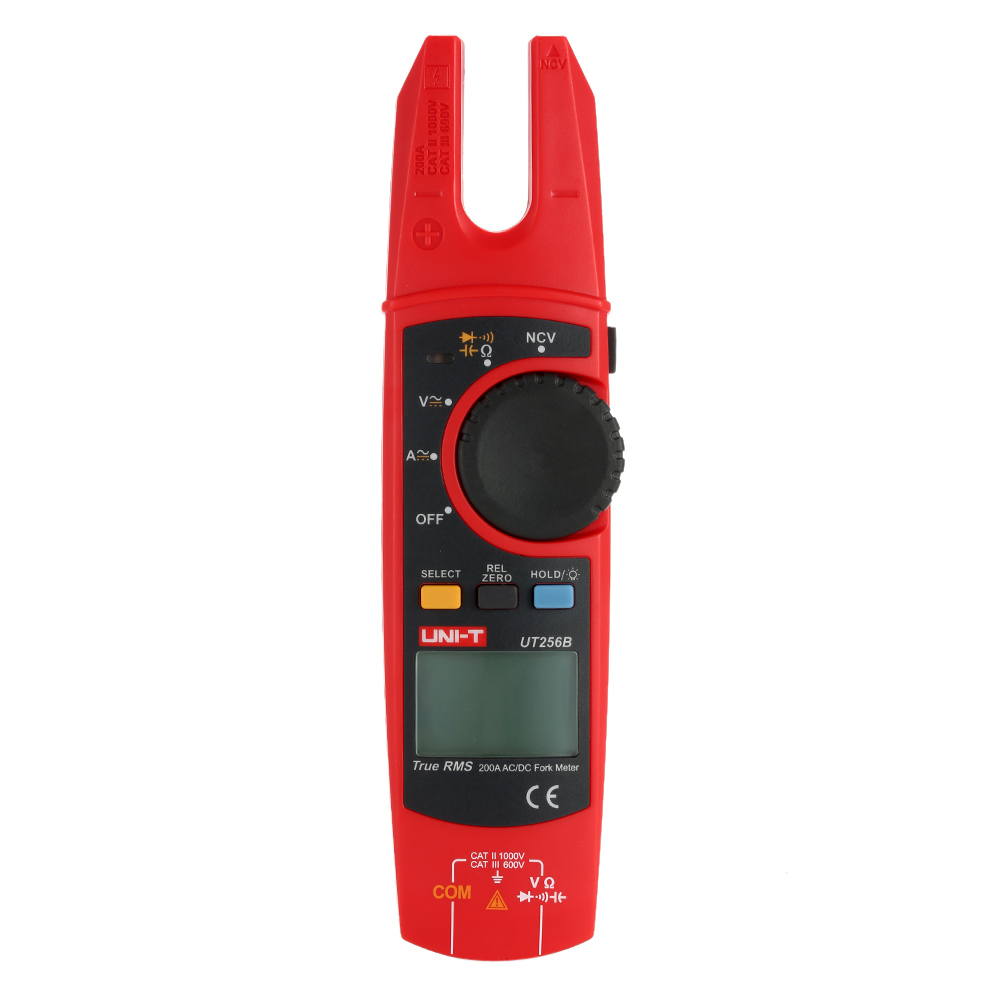 UNI T UT256B True RMS Clamp Meter Digital Fork Meter Multimeter AC DC Volotage Current Resistance Capacitance NCV Test Backlight