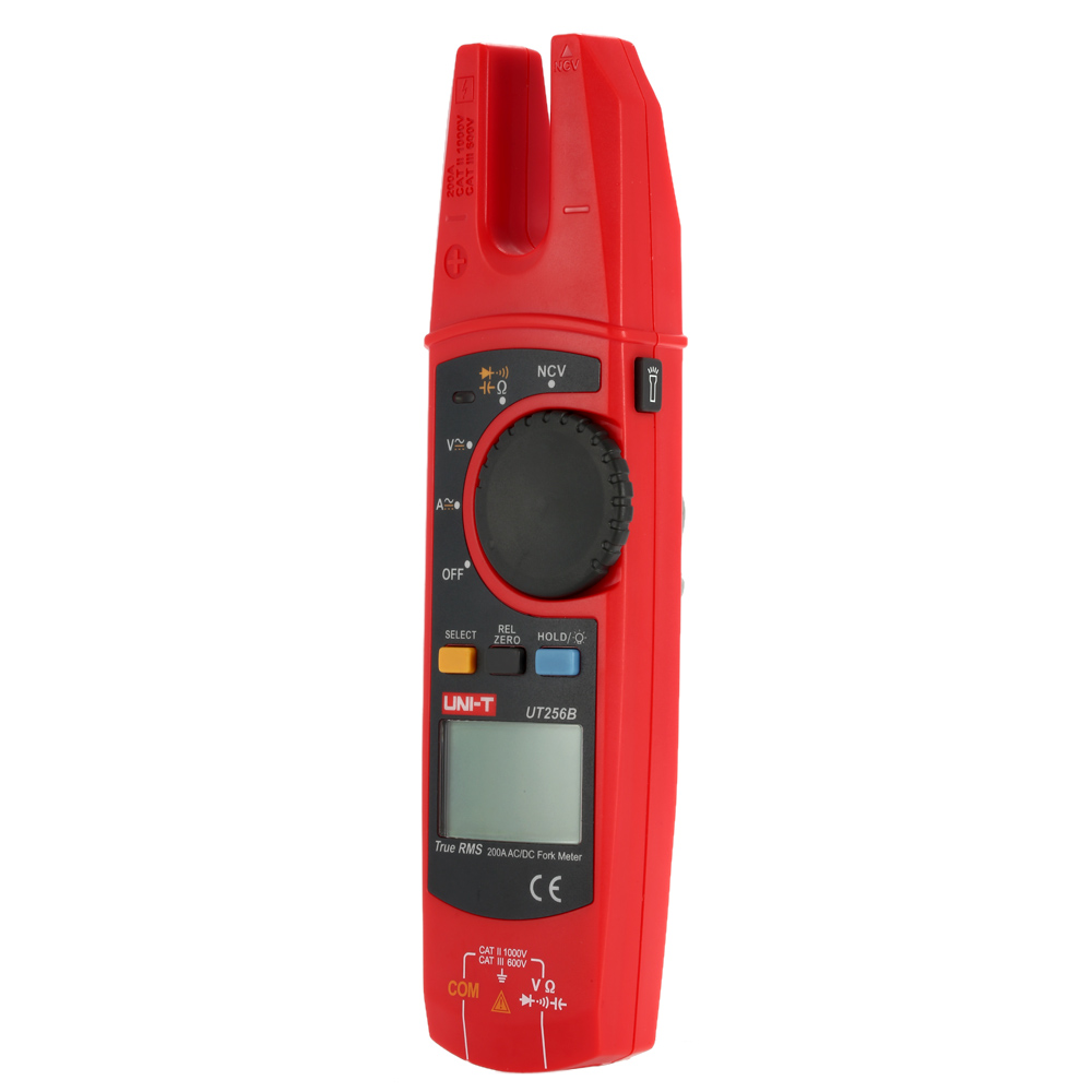 UNI T UT256B True RMS Clamp Meter Digital Fork Meter Multimeter AC DC Volotage Current Resistance Capacitance NCV Test Backlight