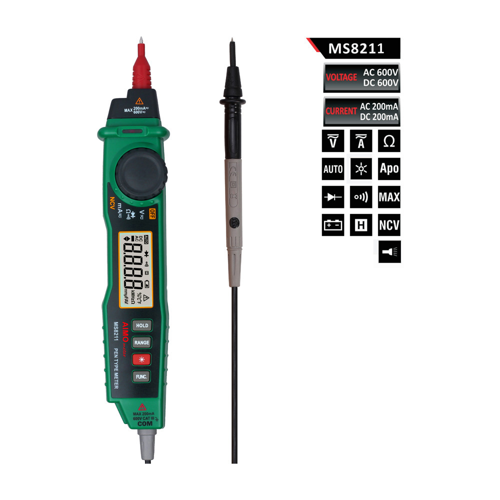 AIMOmeter MS8211 Pen type Digital Multimeter with NCV Detector DC AC Voltage electrical multimeter multimetro multiteste testeur