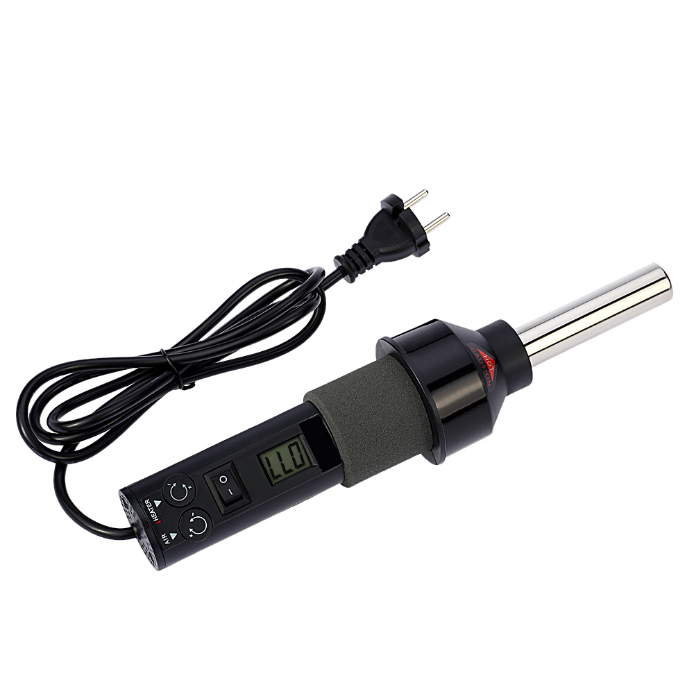 Adjustable Air Gun High Quality heat gun Digital Temperature controlled Heat IC SMD Desolder Tool Set BGA Nozzle AC110V 200W