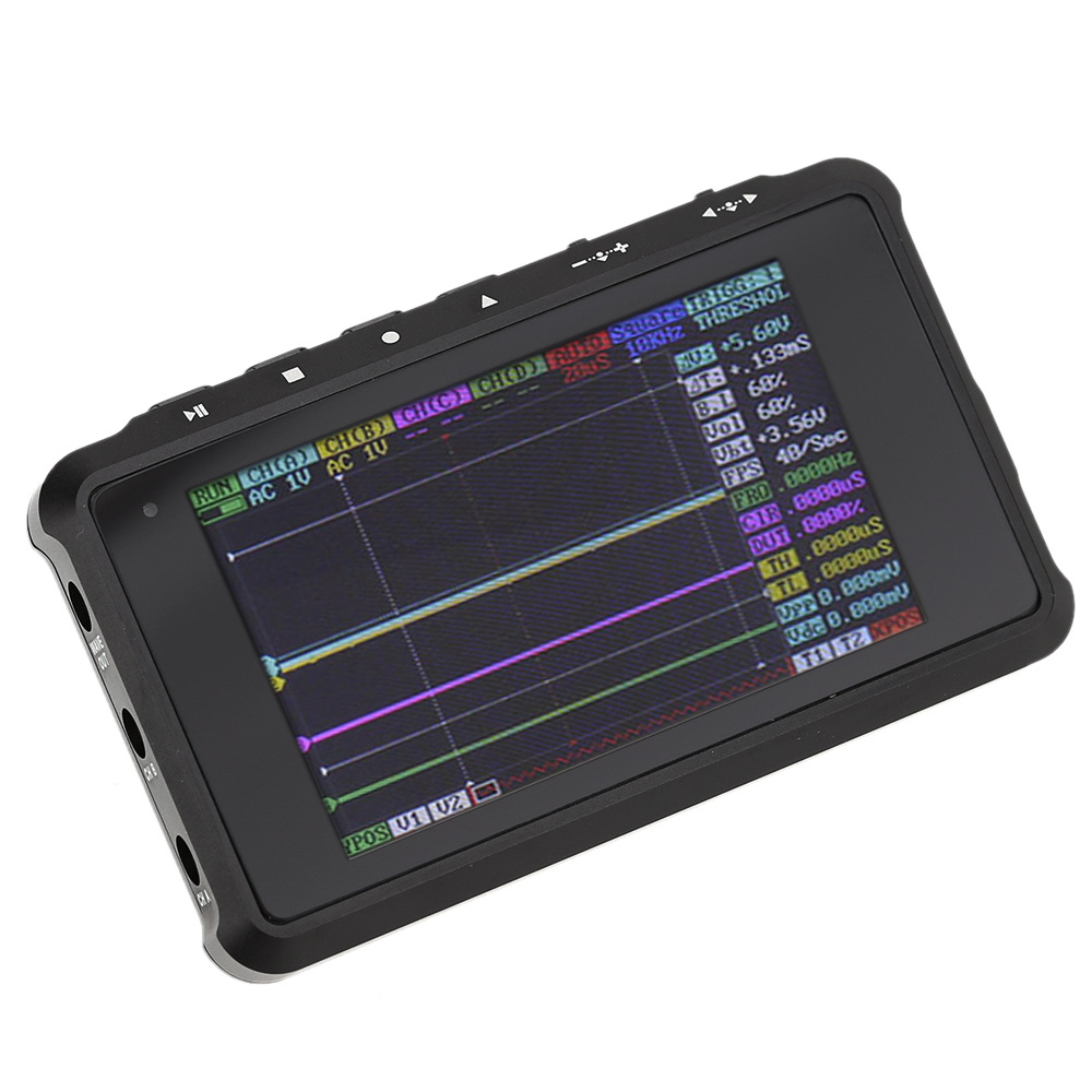 Seeed DSO Quad Aluminium Alloy Black Pocket Size 4 Channel 2MB USB Disk Digital Storage Oscilloscope
