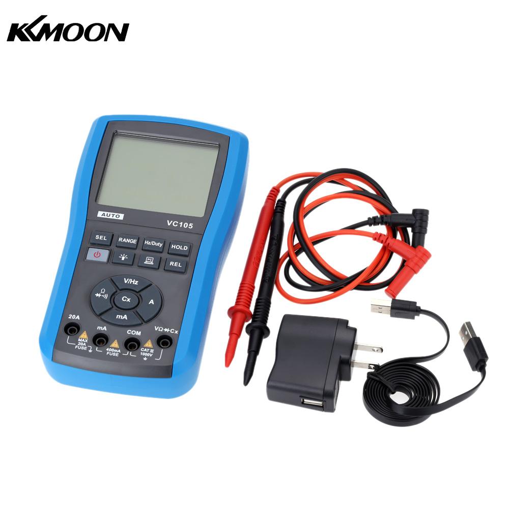 VC105 LCD Water Resistant Digital Multimeter Voltmeter Ammeter DC AC Auto Range Voltage Current Resistance Diode Testing Meter