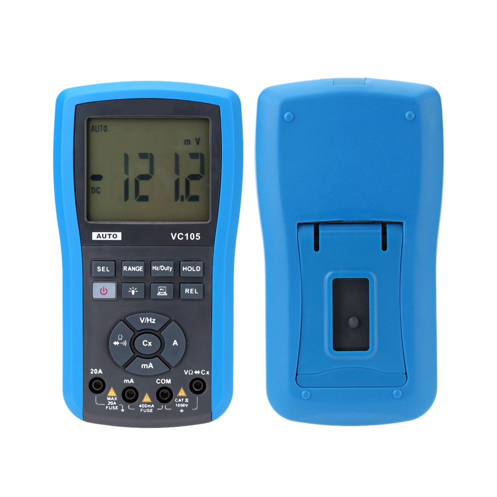 VC105 LCD Water Resistant Digital Multimeter Voltmeter Ammeter DC AC Auto Range Voltage Current Resistance Diode Testing Meter