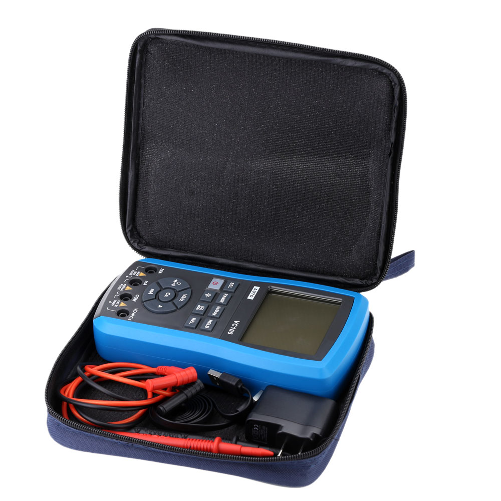 VC105 LCD Water Resistant Digital Multimeter Voltmeter Ammeter DC AC Auto Range Voltage Current Resistance Diode Testing Meter